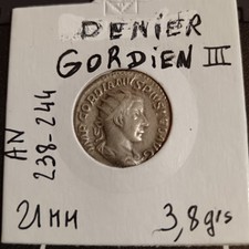 Pièce Romaine denier de Gordien 3. 238/244
