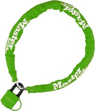 Chaine velo antivol en acier lamine Vert Cadenas de securite longueur 90 cm