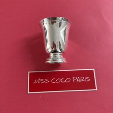 TIMBALE  PIED DOUCHE PERLES ARGENT MASSIF MINERVE TRÈS BEL ETAT 9x 8 CM;