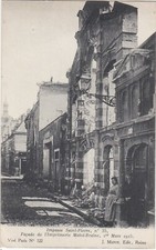 G281 REIMS - FACADE IMPRIMERIE MATOT BRAINE IMPASSE ST PIERRE EN 1915 - WW1