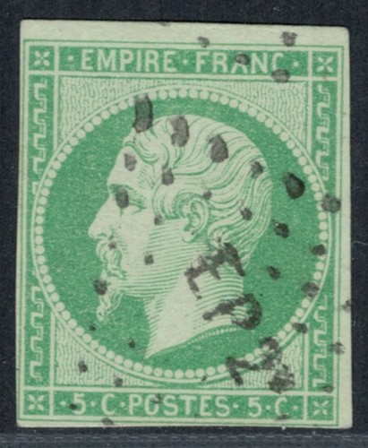 France 1854 obl losange - 1854, obl.