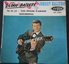 EP Johnny Hallyday : 24000 baisers +3 VG+/VG+  1961 avec centreur