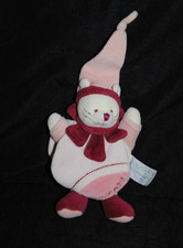 🐱DOUDOU ET COMPAGNIE Chat cape Minouchette rose blanc bordeaux 19 / 28 Cm