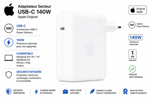 Apple 140w usb adaptateur - apple,