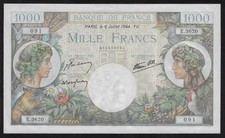 FRANCE 1000 FRANCS 1944