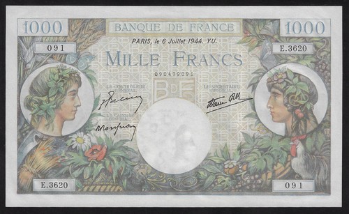 France 1000 francs - 1000,