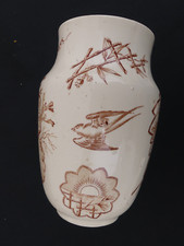 ancien PIED DE LAMPE faience Terre de fer Yoko  french antique JAPONISANT