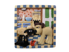 Cadre 3D Shaun le mouton 8x8cm en Résine - animation Décoration Dessin Animé