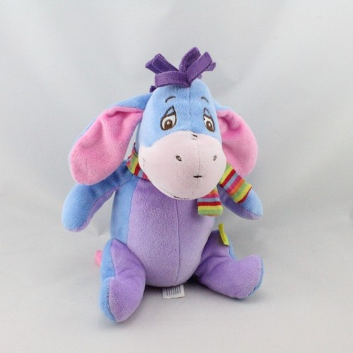Doudou bourriquet bleu mauve - doudou,