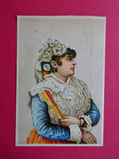 Rare Chromo espagnole dentelle