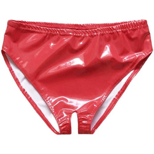 Femmes faux latex - latex, slip