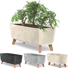 Jardinière sur pieds pots cache-pots avec inserts aspect béton cache-pots