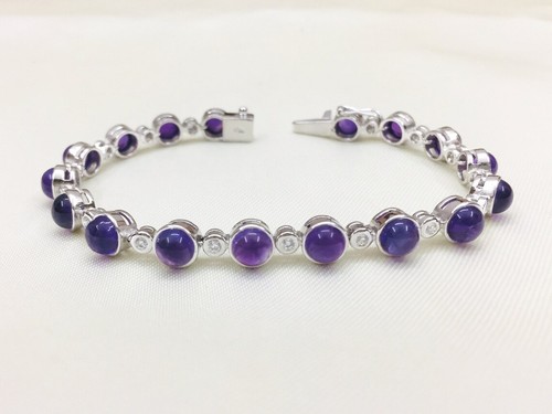 Améthyste tennis bracelet - améthyste, 6mm