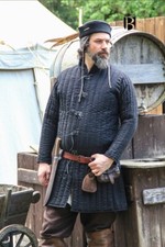 Gambison Rabenfurth Noir Rembourré Tunique Rüstungsuntergewand Chevalier