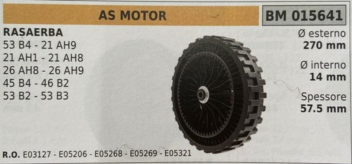 Roue tondeuse brumar motor - brumar,