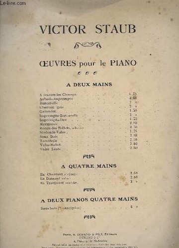 Partition piano victor - partition,