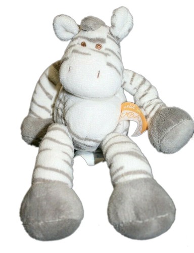 Peluche doudou zebre - doudou, blanc