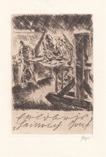 Exlibris estampe gravure - estampe,
