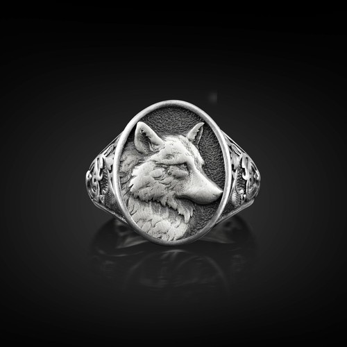 Bague chevalière homme animal