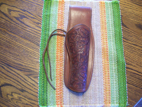 Viking brown tooled leather - viking,