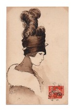 Portrait de femme dessinée à