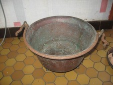 ancien chaudron jardinière en