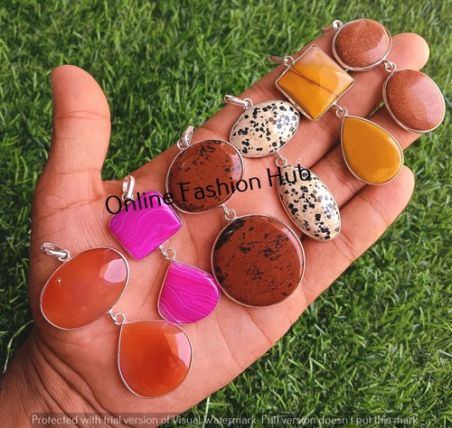 Lot pendentifs faits main - de,