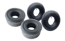 SECURA 2x Pneus avec 2 Chambres à air 18x9.50-8 valve droite tondeuse autoportée