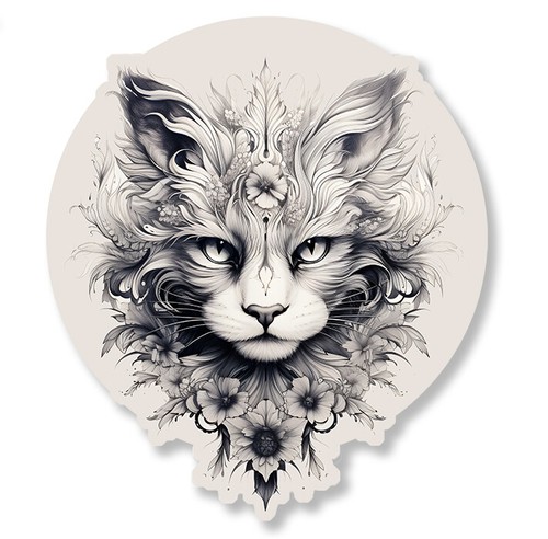 Tete chat blanc persan - blanc,