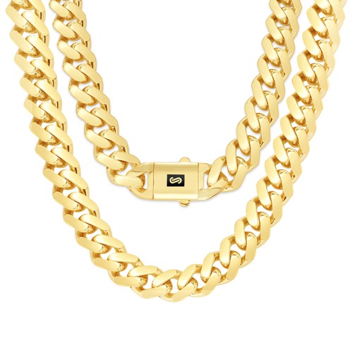 14k jaune miami cubain - 14k,