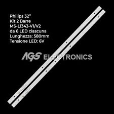 KIT 2 BARRES STRIP TV LED LG MS-L1343-V1 SONY KDL32RD433 PHILIPS 32PHT40060