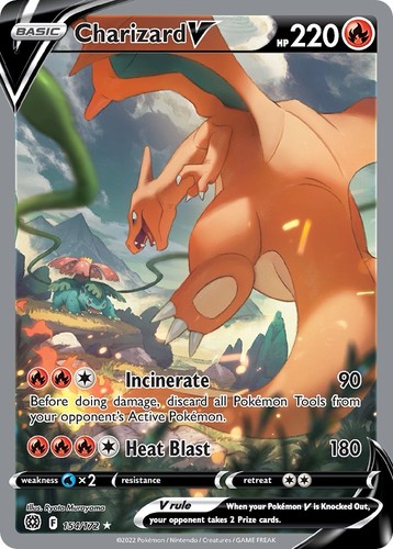 Carte pokémon charizard v - :,