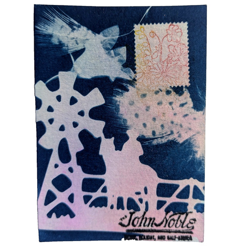 Original aceo cyanotype - original,