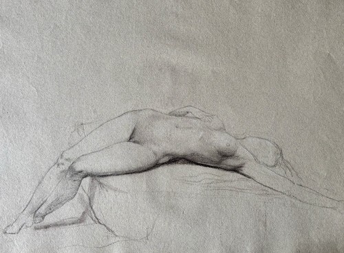 Dessin ancien fusain - dessin,