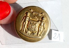 BOUTON / BUTTON PLAT UNIFORME MILITAIRE - FORWARD  BLASON PERSONNAGE PIOCHE 23mm