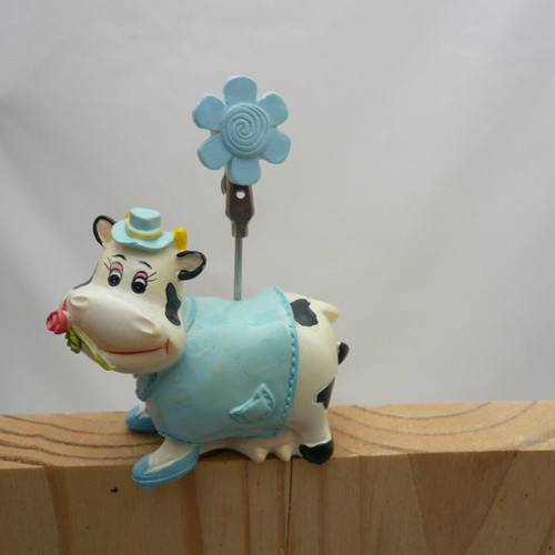 Mini porte photo vache blanche - porte-photo,