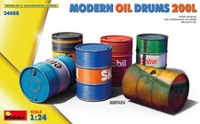 Modern Oil Drums 200l 1:24 Plastique Model Kit Miniart