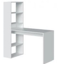 Bureau bibliothèque réversible avec étagère de rangement - L120 cm