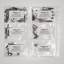 YAMAHA YZ 125 1989 1990 1991 1992 1993 Kit vis BTR inox moteur complet YZ125