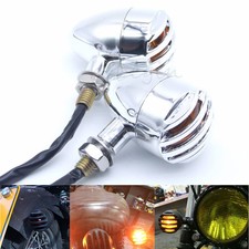 2x Chrome Ambre Moto