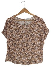 PM SELECTED Blouse à manches courtes Dames Blouse T EU 44 brun-blanc