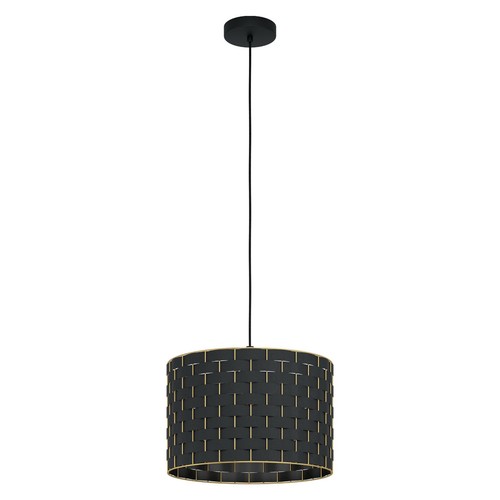 Lustre moderne tissu noir - lustre,