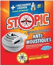 Diffuseur Électrique Anti-Moustiques Stopic + Recharge Liquide – 45 Nuits