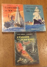 Evasion Jean Bart / Embusqués du Large / Corsaires du XXe Siecle - Lot de 3 livr