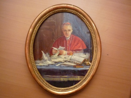 Petit tableau ancien ovale - petit,