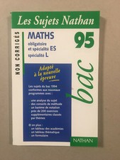 Mathématiques - BAC ES - Annales Nathan - 1995 - TBE