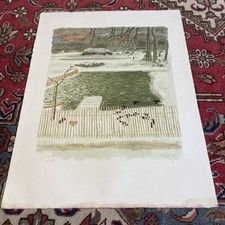 Maurice Brianchon Lithographie MARE AUX CORNEILLES 1956 Ex HC B État Rarissime !