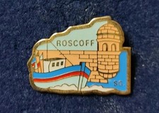 RARE PINS ROSCOFF PÊCHE CHALUTIER FINISTÈRE 