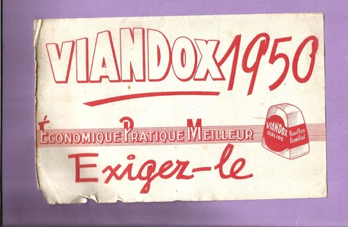 Buvard ancien viandox bouillon - buvard,