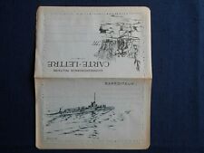 CARTE LETTRE CORRESPONDANCE MILITAIRE GUERRE 14/18 SOUS MARIN